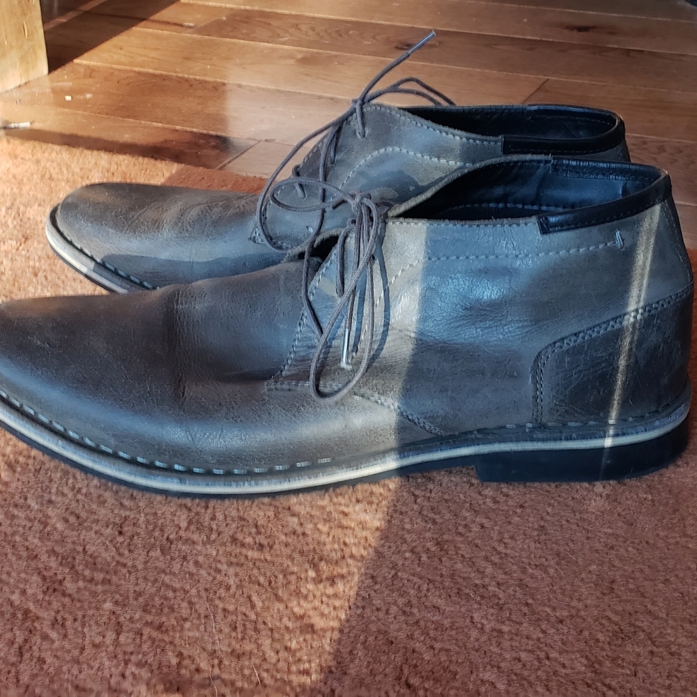 Steve Madden Ivon Grey Leather Shoes